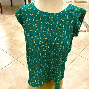 Pleione floral short sleeve blouse medium